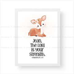 Kids: The Lord Is My Strength - Habakkuk 3:19 - Personalized