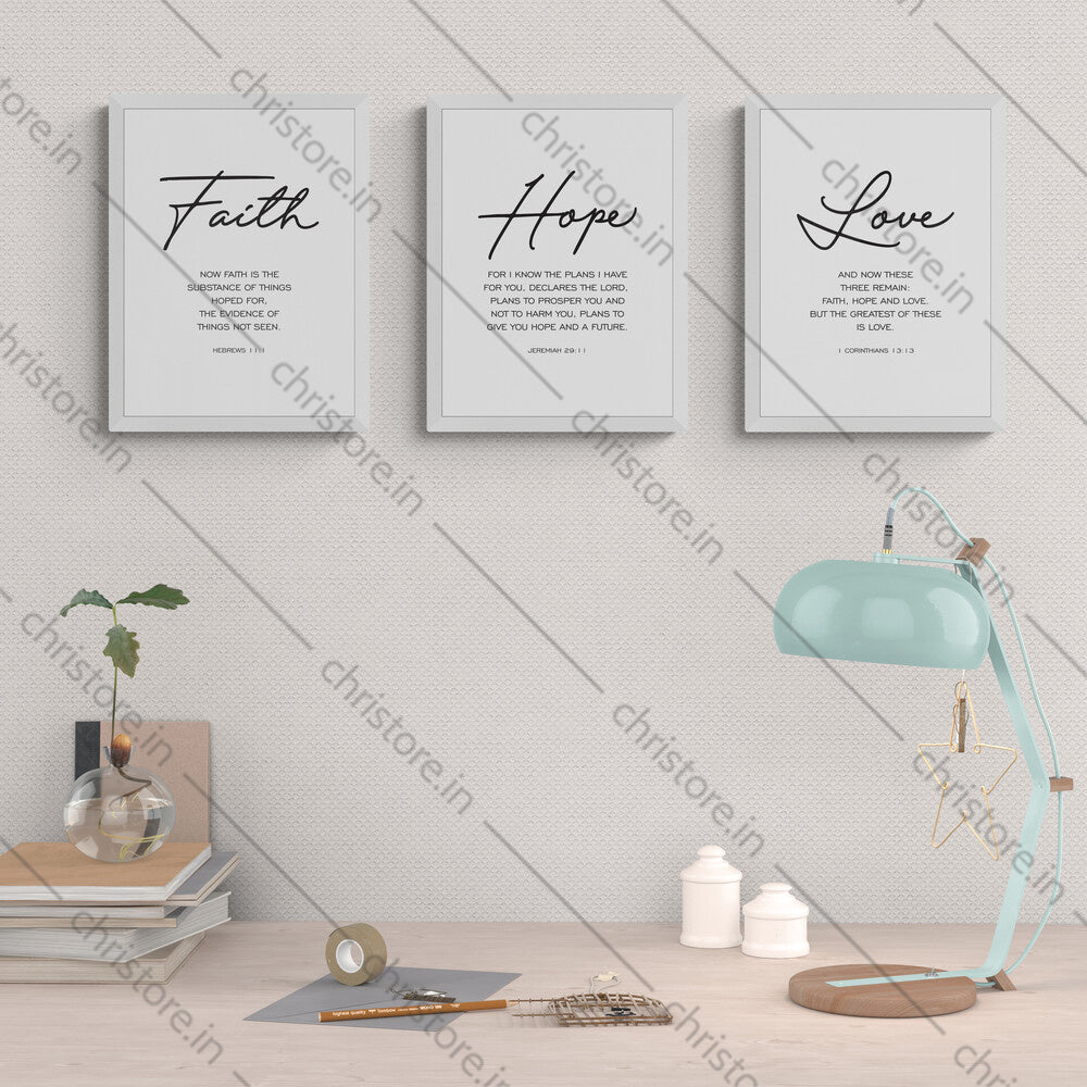 Faith Hope Love Plain Combo Series - 1 Corinthians 13:13