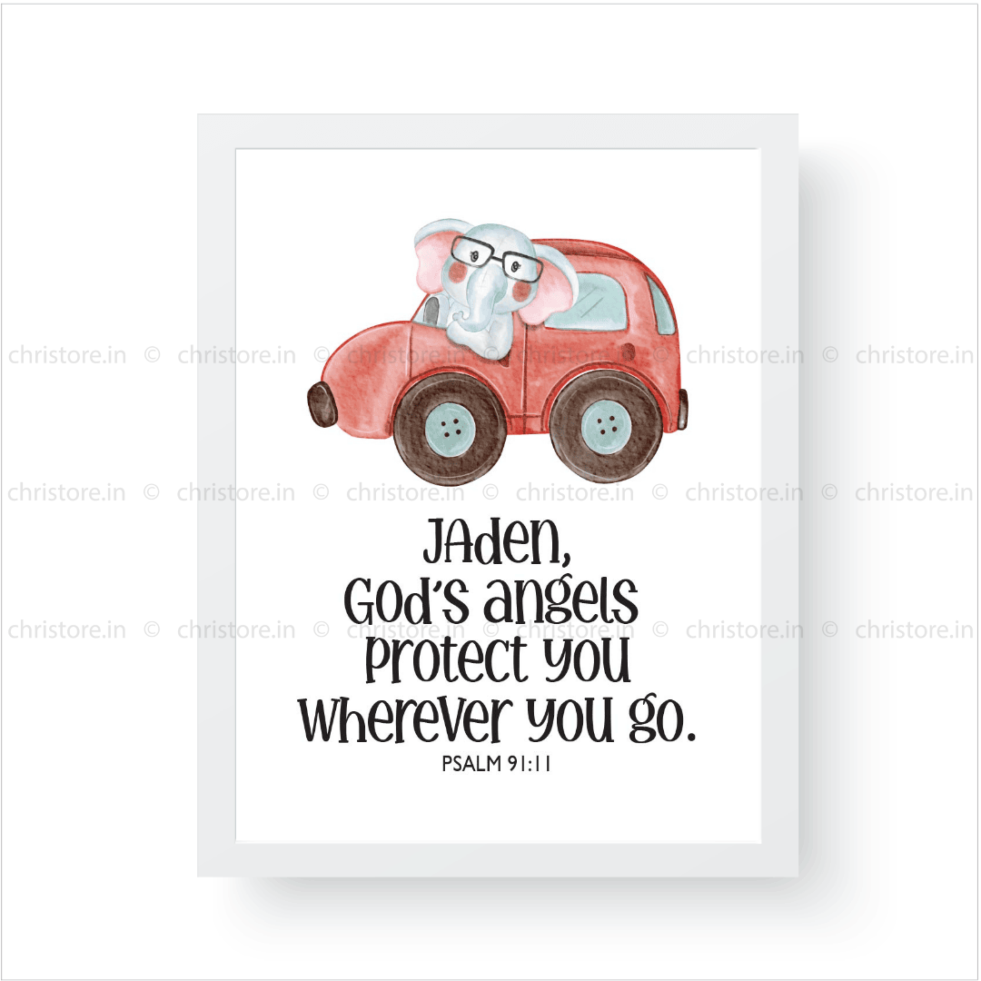 Kids: God's Angels Protect Me All The Time - Psalm 91:11 - Personalized