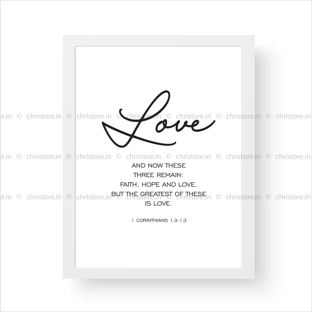 Faith Hope Love Plain Combo Series - 1 Corinthians 13:13