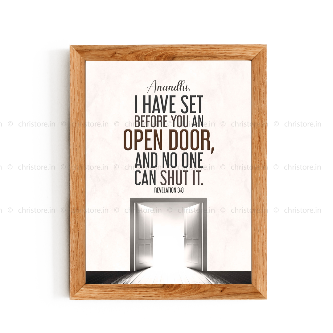 Open Door - Revelation 3:8 - Personalized