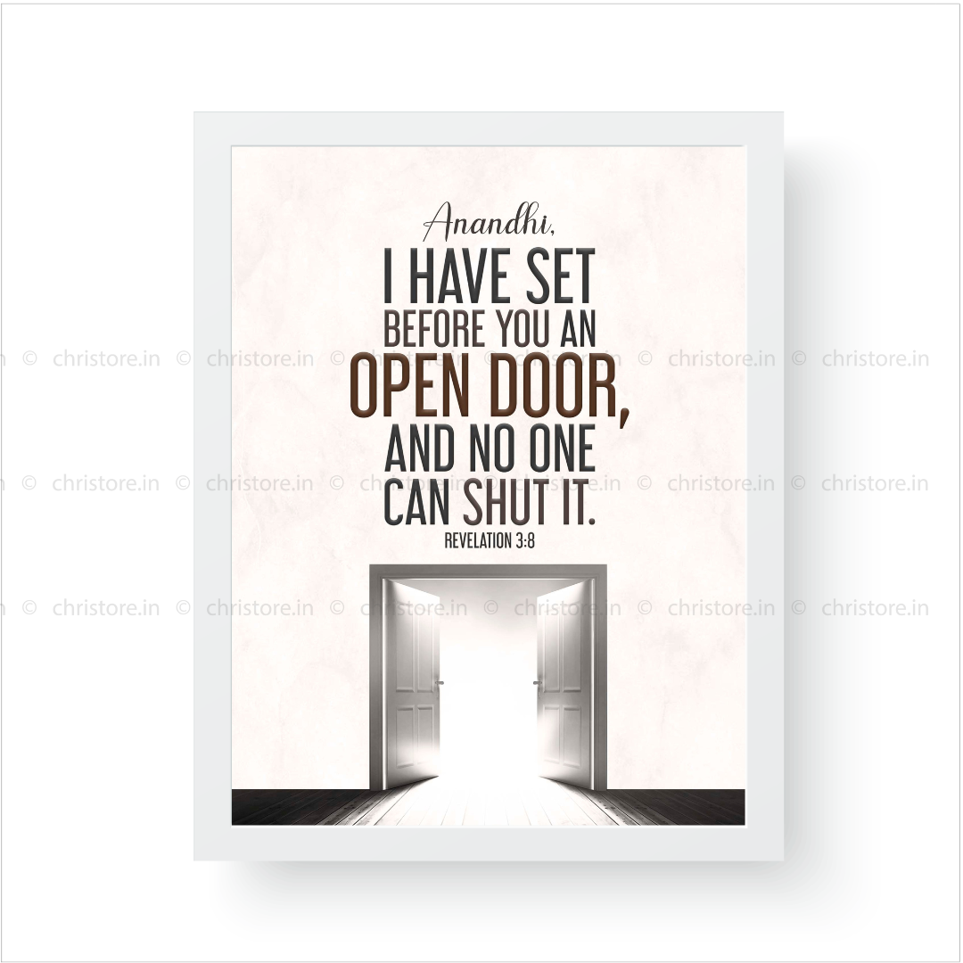 Open Door - Revelation 3:8 - Personalized