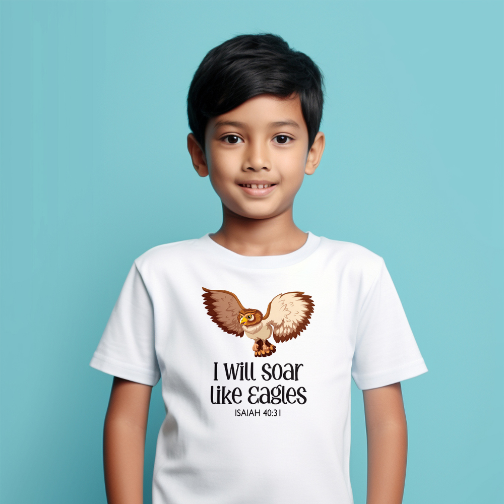 "I Will Soar Like Eagles" Kids' T-Shirt - Isaiah 40:31