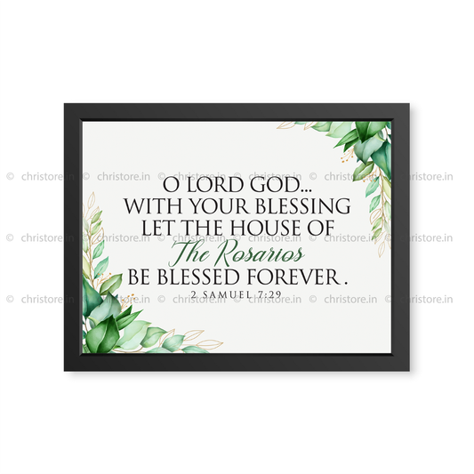 O Lord God With Your Blessing - 2 Samuel 7:29 - Personalized